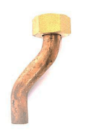 Cola corta calefont tuerca 1/2  Cobre 3/8